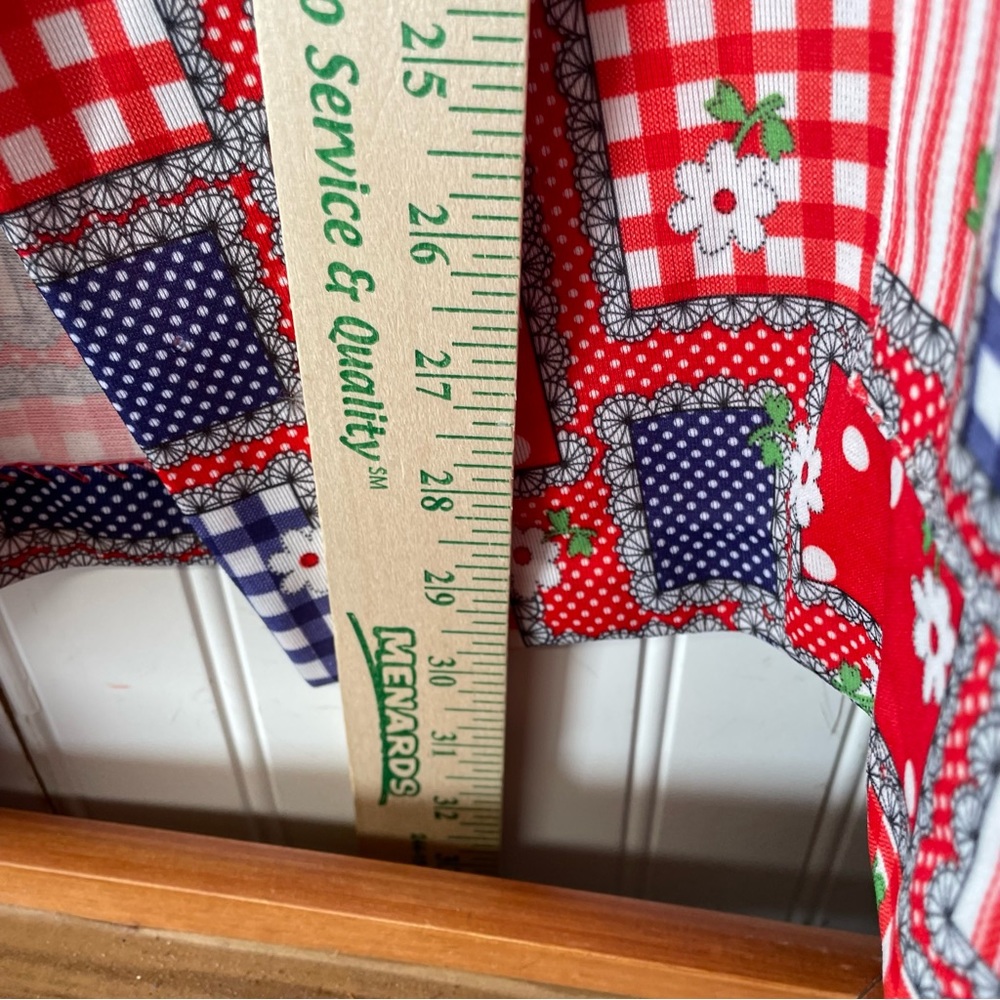 Vintage 70’s Patchwork Polyester Button Down Blou… - image 5